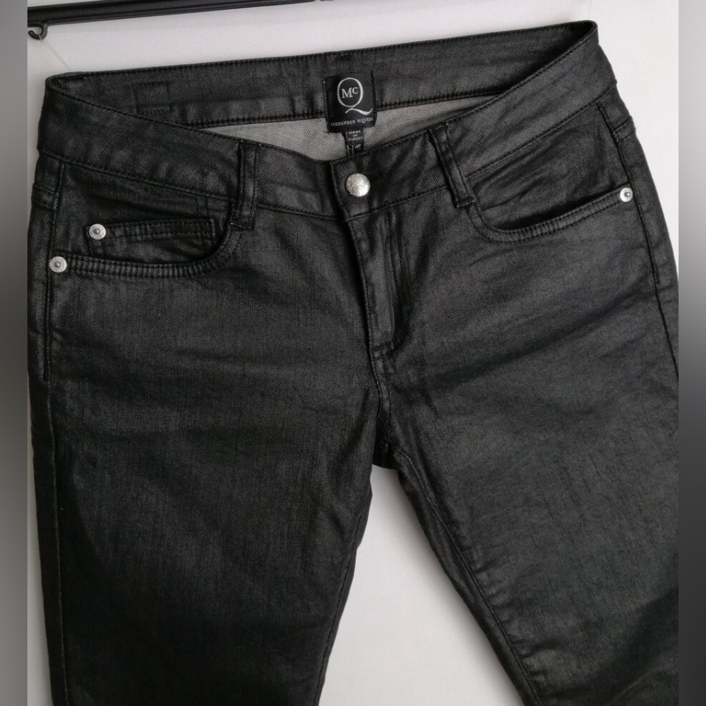 Vintage Alexander McQueen black denim pants with back embroidery - Picture 3 of 13